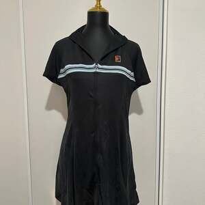 Vintage 90s Nike Challenge Court Black Tennis Dress Made in USA Size L